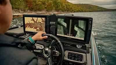 double screen garmin fish finder