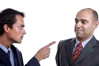 two men in confrontation