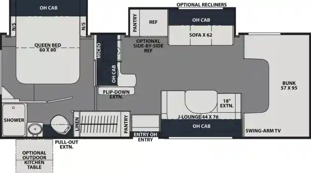 FLOOR PLAN COACHMEN LEPRECHAUN 260DS 