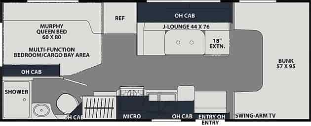 FLOORPLAN COACHMEN LEPRECHAUN 220XG