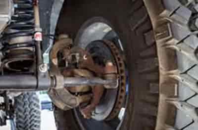 old brake system on truck