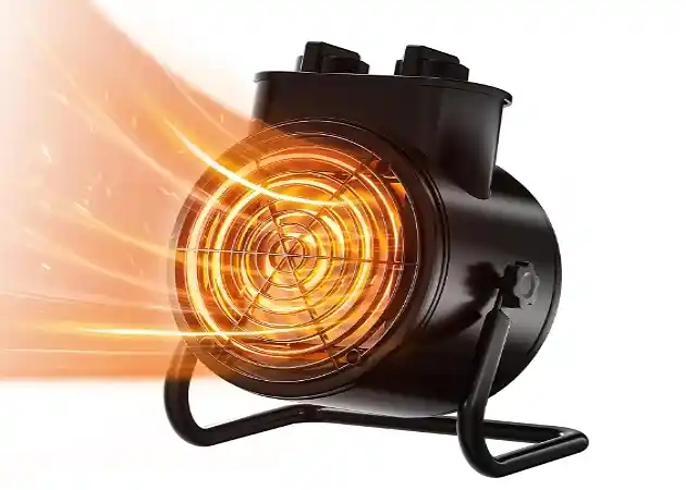 VCJ Portable Space Heater, 1500W/750W Electric Room Heater with Thermostat